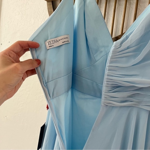 Mac Duggal Ieena Astmmetrical Hem Chiffon Maxi Dress Size 6 - Picture 6 of 15